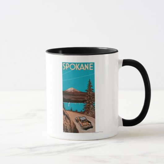 Mug Poster publicitaire Spokane #2Spokane, WA (Droite)