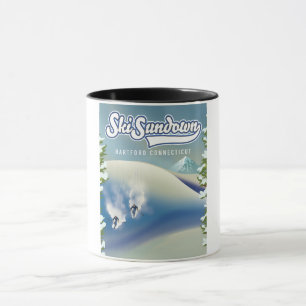 Mug Poster ski Sundown Hartford Connecticut