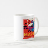 Mug Poster spatial Retro - Programme d'exploration de  (Devant droit)