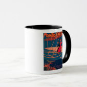 Mug Poster sportif de l'Aviation (Devant droit)