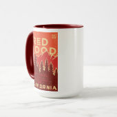 Mug Poster vintage de parc national de séquoia (Devant gauche)