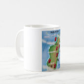 Mug Poster vintage de vacances pour Madagascar (Devant gauche)