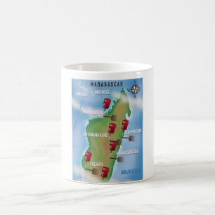 Mug Poster vintage de vacances pour Madagascar