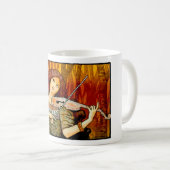 Mug Poster vintage de violon de musique Lecons (Devant droit)