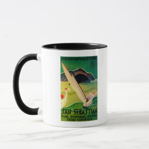Mug Poster Vintage San Sebastian Europe