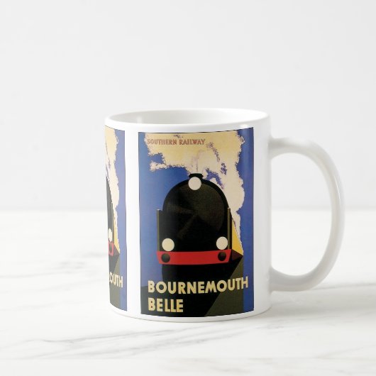 Mug Poster Vintage voyage, Bournemouth Belle Train (Droite)