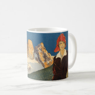 Mug Poster Vintage voyage De Cortina D'ampezzo, Italie