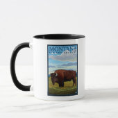 Mug Poster Vintage voyage MontanaBison (Gauche)