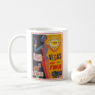 Mug Poster Vintage voyage Pour Vol Twa À Las Vegas