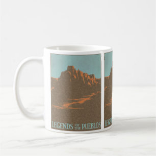 Mug Poster Vintage voyage, Taos Pueblos, Nouveau-Mexiq