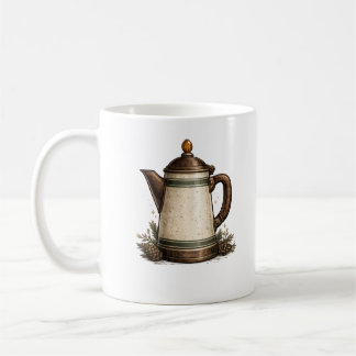 Mug Pot à café en émail vintage