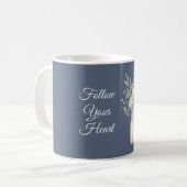 Mug Pot à fleurs crème bleu (Devant gauche)