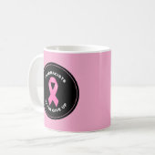 Mug Pot de café pharmaciste à ruban rose personnalisé (Devant gauche)