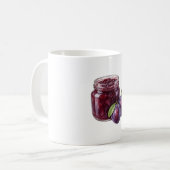 Mug Pot de confiture de prunes et prunes mûres (Devant gauche)
