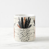 Mug pot de fleurs blanc décoré de taches noires vertic (Centre)
