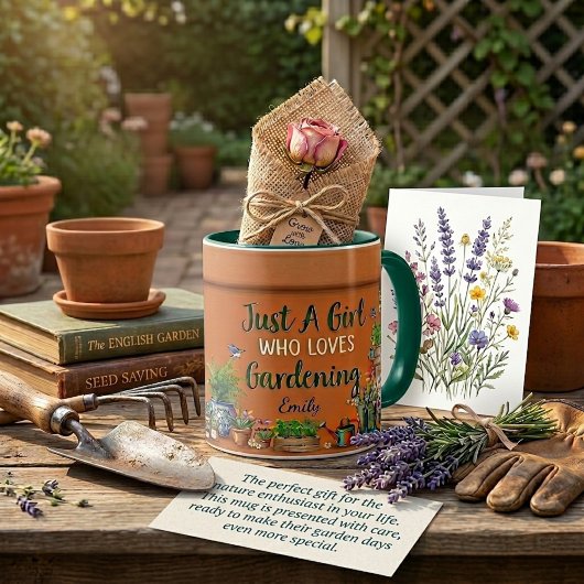 Mug Pot de fleurs jardinage personnalisé