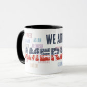 Mug Pot de fusion "AMERICAN" avec police de drapeau -  (Devant gauche)