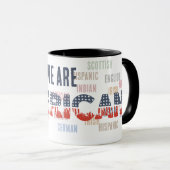 Mug Pot de fusion "AMERICAN" avec police de drapeau - (Devant droit)