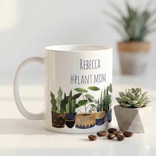 Mug Pot de plante maman Plante de maison & Cactus nom