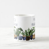 Mug Pot de plante maman Plante de maison & Cactus nom (Centre)