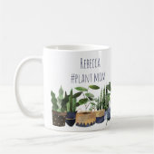 Mug Pot de plante maman Plante de maison & Cactus nom (Gauche)