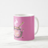 Mug Pot de potion de café rose (Devant droit)