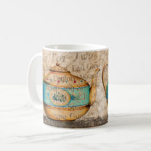 Mug Pot de thé antique (Devant gauche)