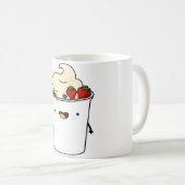 Mug Pot de yaourt kawaii (Devant droit)