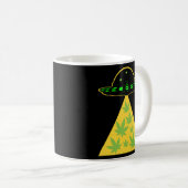 Mug Pot d'OVNI pour Alien de la feuille de mauvaises h (Devant droit)