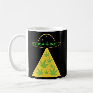 Mug Pot d'OVNI pour Alien de la feuille de mauvaises h