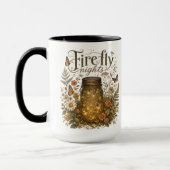 Mug Pot Mason Vintage avec Lucioles Brillantes (Gauche)