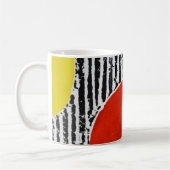 Mug Pot rouge avec rayures noir et blanc (Gauche)