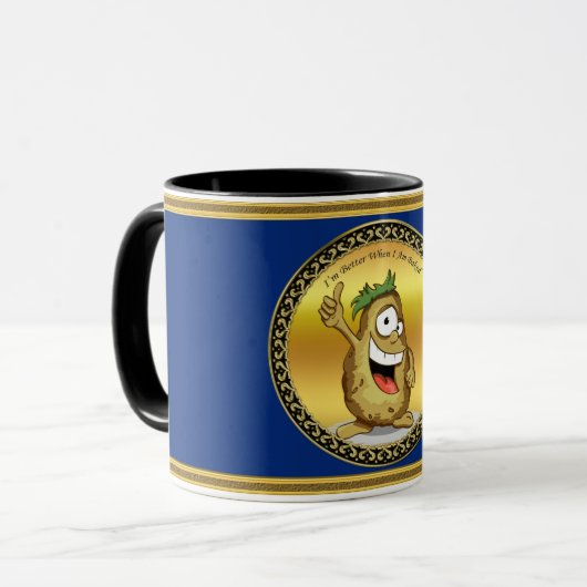 Mug Potates de caractère avec poils verts (Devant gauche)