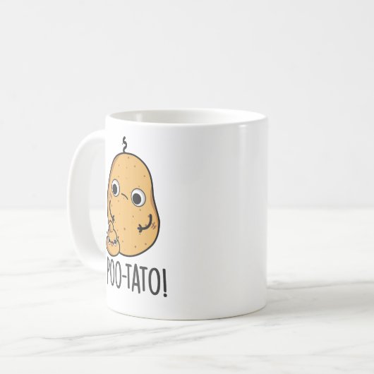 Mug Potato Drôle Veggie Poop Pun (Devant gauche)