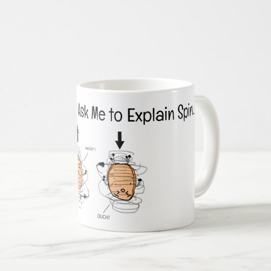 Mug Potato Spin Mugg: Physics, Quantum Spin (Devant droit)
