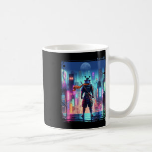 Mug Poteau électrique samouraï dans la cyberpunk rétro