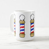 Mug Poteaux en coiffure bleu et or (Devant gauche)