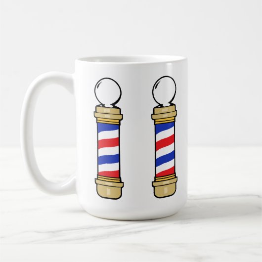 Mug Poteaux en coiffure bleu et or (Gauche)