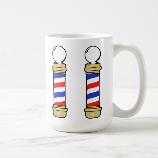 Mug Poteaux en coiffure bleu et or (Droite)