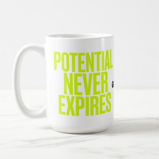 Mug Potential Never Expires Bold Growth Mindset  (Gauche)