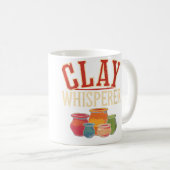 Mug Poterie drôle de chuchoteuse d'argile féminine (Devant droit)