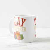 Mug Poterie drôle de chuchoteuse d'argile féminine (Devant gauche)