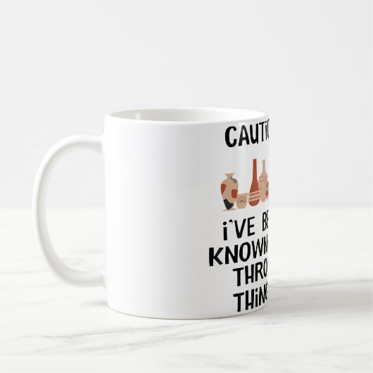 Mug Poterie drôle jeter des choses pour l'artiste en c (Gauche)