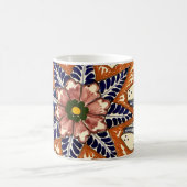 Mug Poterie mexicaine Talavera Sud-Ouest Brown Bleu (Centre)