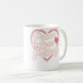 Mug Poterie Paix Amour (Devant droit)
