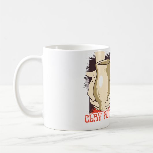 Mug Poterie Rétro en Argile (Gauche)