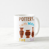Mug Poterie Terre Eau Feu Âme - Jolie Poterie (Devant droit)