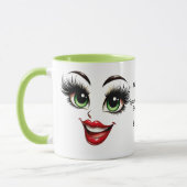 Mug Potins, Ajouter un message nominatif, Yeux Visage (Gauche)