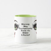 Mug Potins, Ajouter un message nominatif, Yeux Visage (Centre)