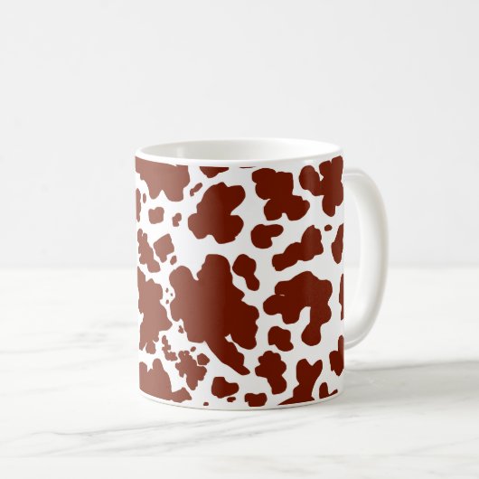 Mug Pots Brown de vache modernes Imprimer (Devant droit)